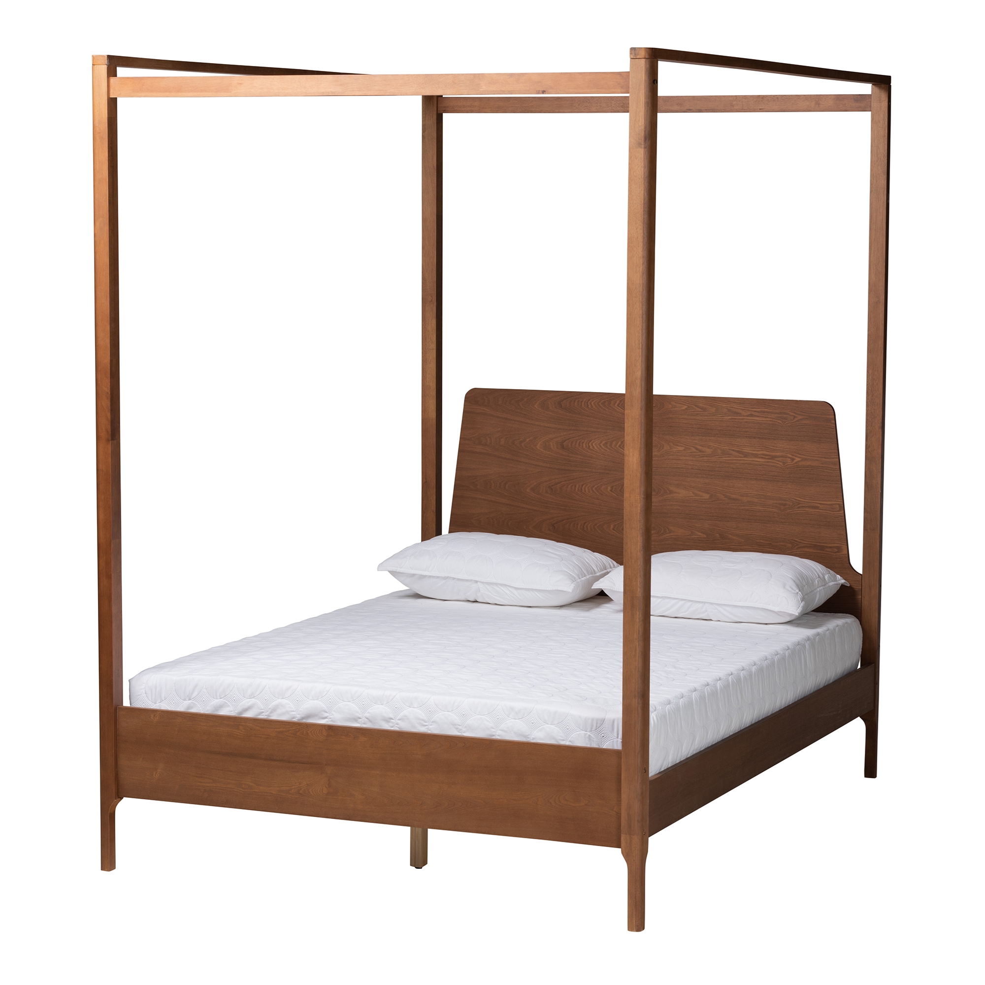 Walnut canopy deals bed